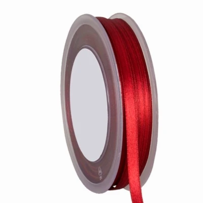 Oboustranná saténová stuha 6 mm x 50 m vínová