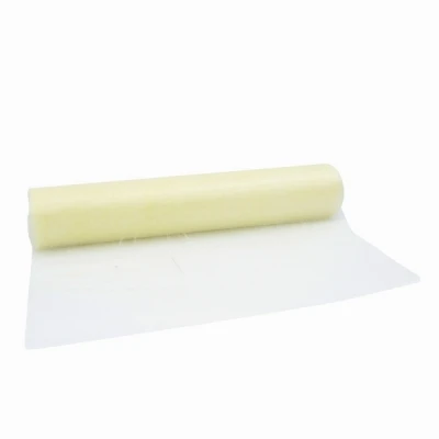 Organzový běhoun na stůl 280 mm x 10 m slonová kost 
