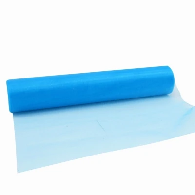 Organzový běhoun na stůl 280 mm x 10 m tyrkysová