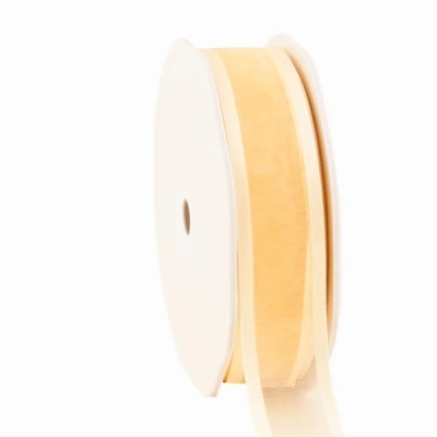 Organza se saténovým lemem 25 mm x 25 m Crème