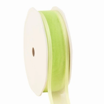 Organza se saténovým lemem 25 mm x 25 m mátová