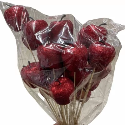 OZDOBY VÁNOČNÍ APPLE RED 6cm 