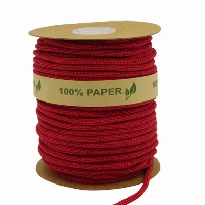 Papírová šňůra – Ø 4 mm x 50 m vínově červená