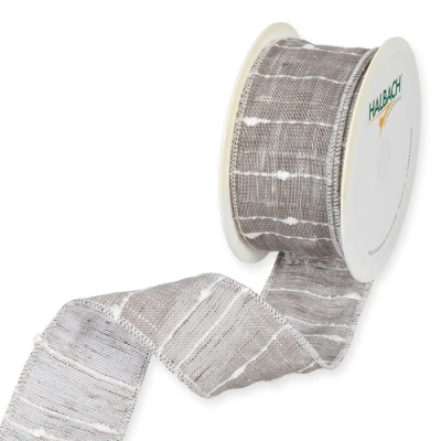 Poloprůhledná stuha s vzhledem lnu