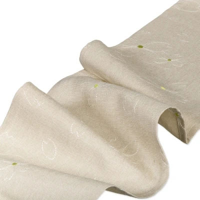 Běhoun na stůl květovaný přírodní 200mm x 1,8m