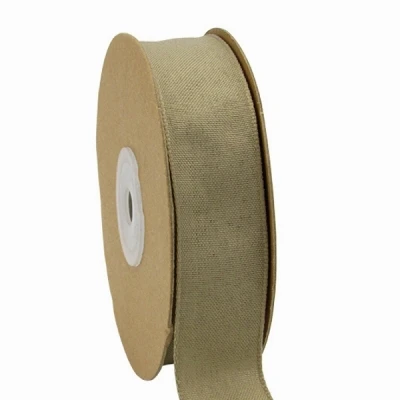 Přírodní stuha s drátkem 25 mm x 20 m šedohnědá