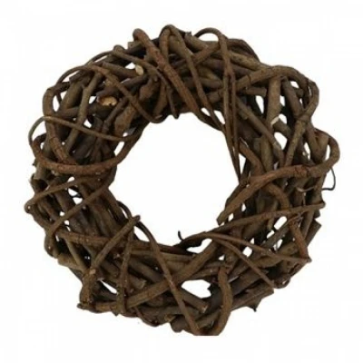 Proutěný věnec MAGNOLIA HNĚDÝ 35cm