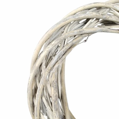 Proutěný věnec RATAN ASSORTI ŠEDÝ 30cm