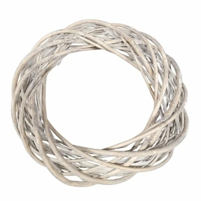 Proutěný věnec RATAN ASSORTI ŠEDÝ 30cm