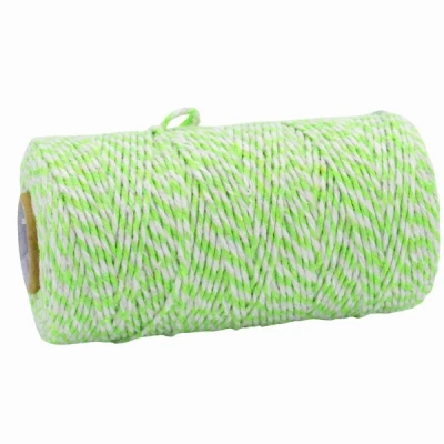 Dvojbarevná provázková šňůra 1,5 mm x 100 m jarní zelená