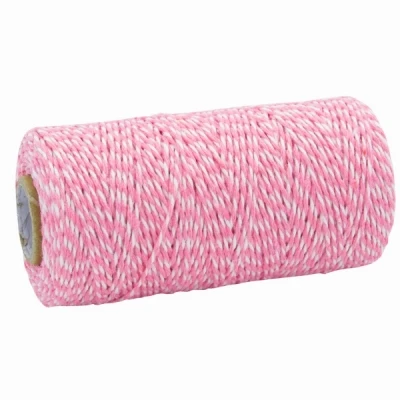 Dvojbarevná provázková šňůra 1,5 mm x 100 m růžová 