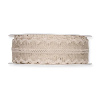 Krajková stuha perleťová 30mm x 15m