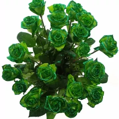 Zelená růže GREEN GLITTER VENDELA 70cm