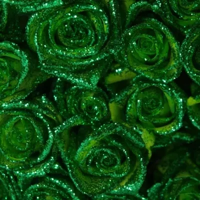Zelená růže GREEN GLITTER VENDELA 70cm