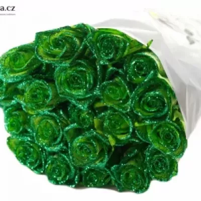 Zelená růže GREEN GLITTER VENDELA 70cm