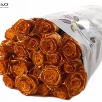 Oranžová růže ORANGE GLITTER VENDELA 70cm