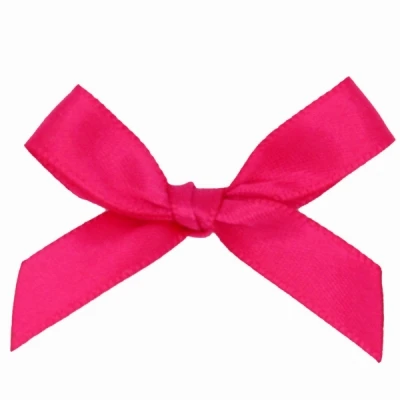 Saténová mašle 10 mm/5 cm x 3,5 cm (25 ks) fuchsiová