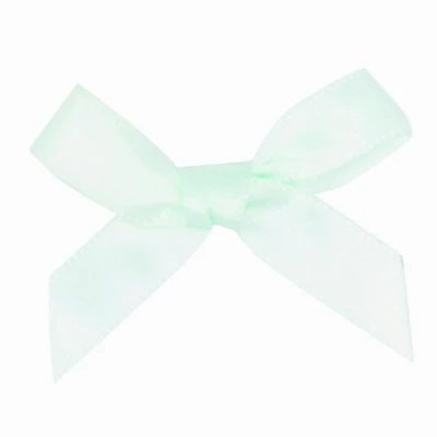 Saténová mašle 10 mm/5 cm x 3,5 cm (25 ks) mátová