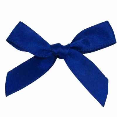 Saténová mašle 10 mm/5 cm x 3,5 cm (25 ks) tmavě modrá