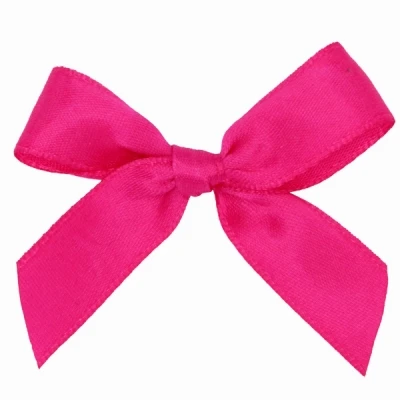 Saténová mašle 15 mm/6 cm x 6 cm fuchsiová