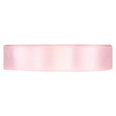 Saténová stuha oboustranná 25m x 15mm nežná růžová