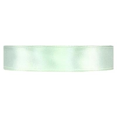 Saténová stuha oboustranná 25m x 15mm perlově modrá