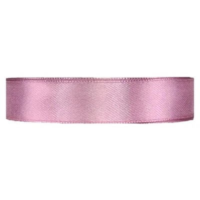 Saténová stuha oboustranná 25m x 15mm šeříková