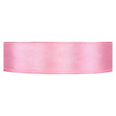 Saténová stuha oboustranná 25m x 20mm jahodová růžová
