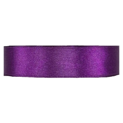 Saténová stuha oboustranná 25m x 20mm královská fialová