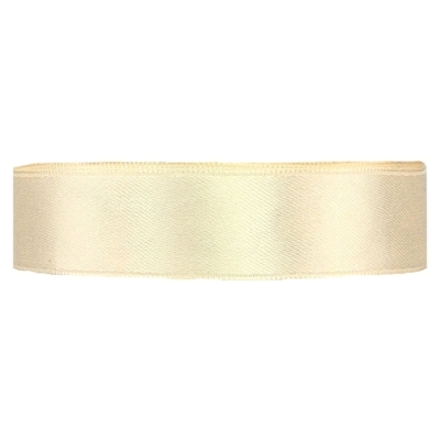 Saténová stuha oboustranná 25m x 20mm porcelánová