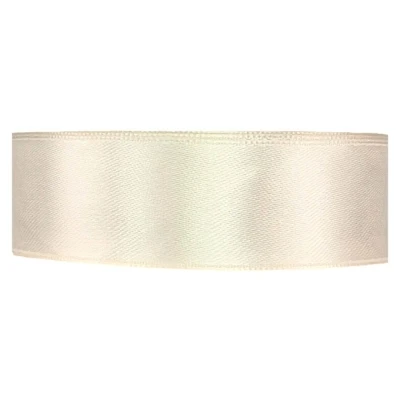 Saténová stuha oboustranná 25m x 25mm alabastrová