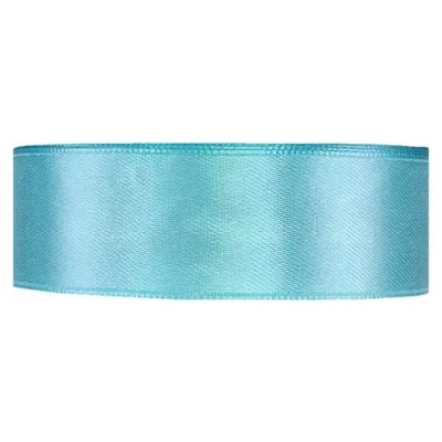 Saténová stuha oboustranná 25m x 25mm azurová
