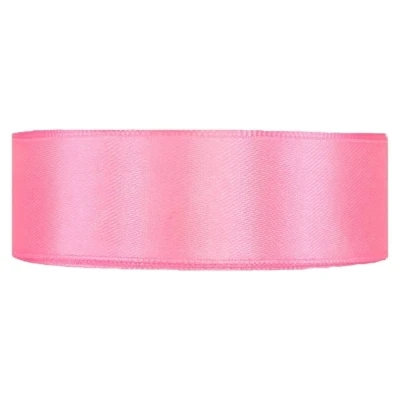 Saténová stuha oboustranná 25m x 25mm Barbie růžová