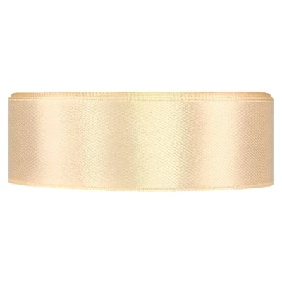 Saténová stuha oboustranná 25m x 25mm champagne