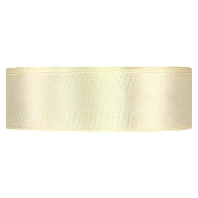 Saténová stuha oboustranná 25m x 25mm jasmínová