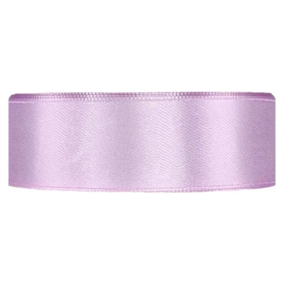 Saténová stuha oboustranná 25m x 25mm jemná lila