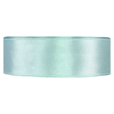 Saténová stuha oboustranná 25m x 25mm nebesky modrá