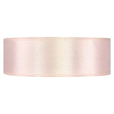 Saténová stuha oboustranná 25m x 25mm perlová růžová