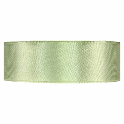 Saténová stuha oboustranná 25m x 25mm pistáciová