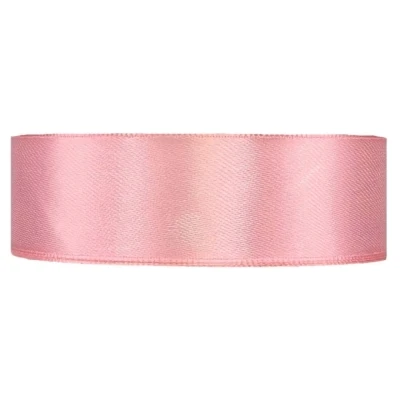 Saténová stuha oboustranná 25m x 25mm romantická růžová