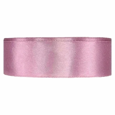 Saténová stuha oboustranná 25m x 25mm šeříková