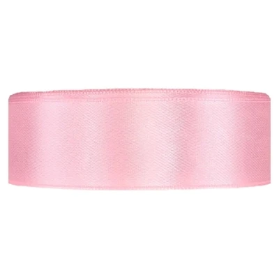 Saténová stuha oboustranná 25m x 25mm sladká růžová