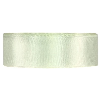 Saténová stuha oboustranná 25m x 25mm světle zelená