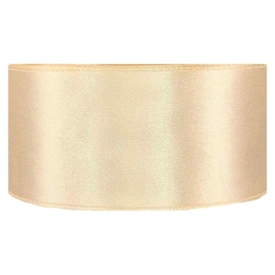 Saténová stuha oboustranná 25m x 38mm champagne