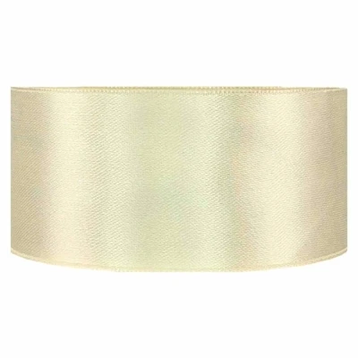 Saténová stuha oboustranná 25m x 38mm jasmínová