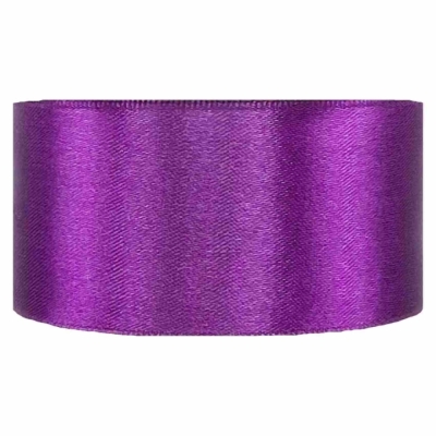 Saténová stuha oboustranná 25m x 38mm královská fialová