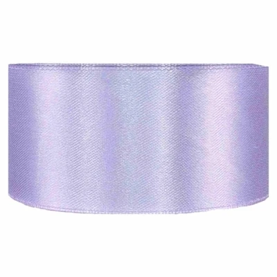 Saténová stuha oboustranná 25m x 38mm levandulová