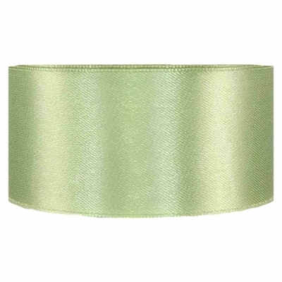 Saténová stuha oboustranná 25m x 38mm pistáciová