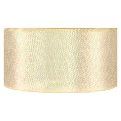 Saténová stuha oboustranná 25m x 38mm porcelánová