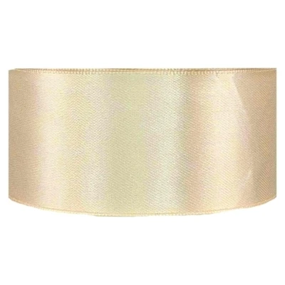 Saténová stuha oboustranná 25m x 38mm slonová kost